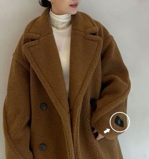 Mila Owen オーバーサイズボアコート キャメル 0サイズ　袖タグなし