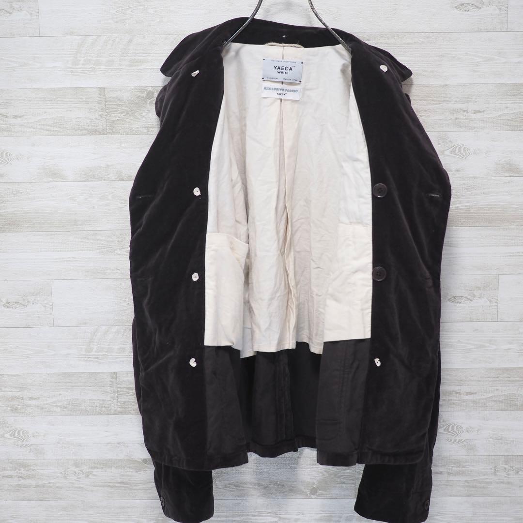 YAECA WRITE 14AW ベロアダブルジャケット-D.Brown/M