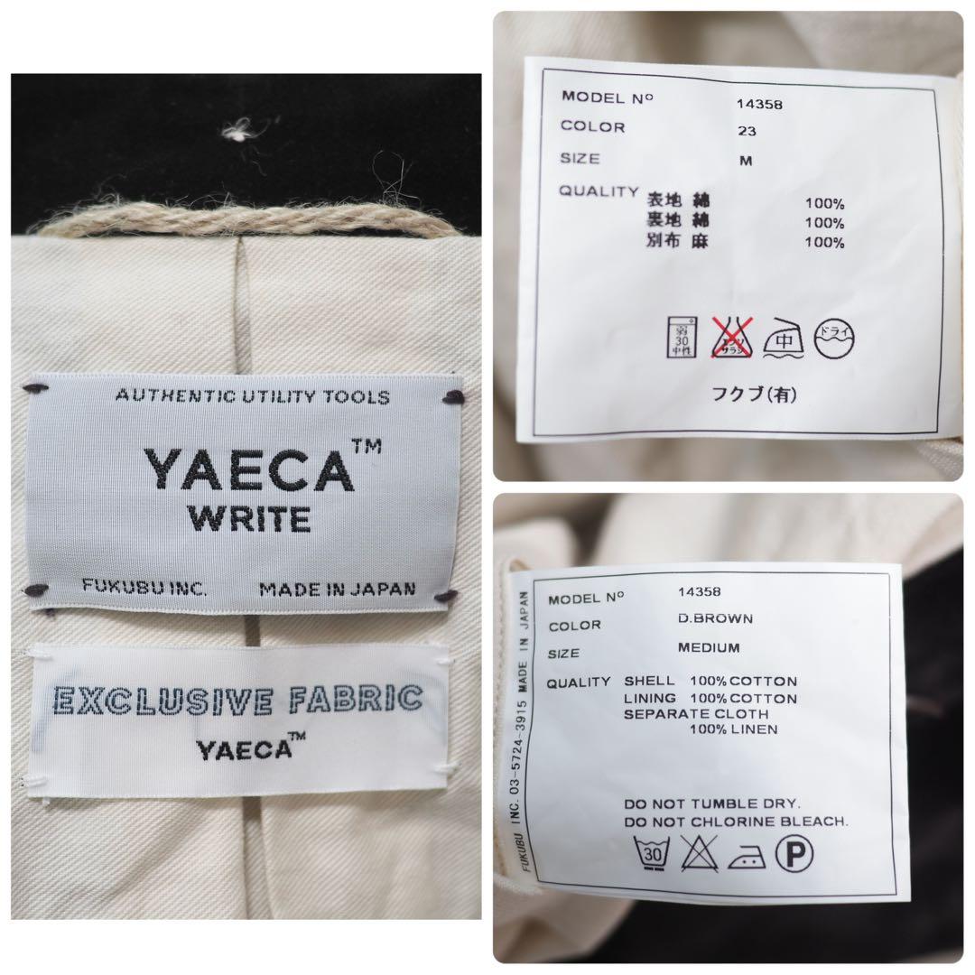 YAECA WRITE 14AW ベロアダブルジャケット-D.Brown/M