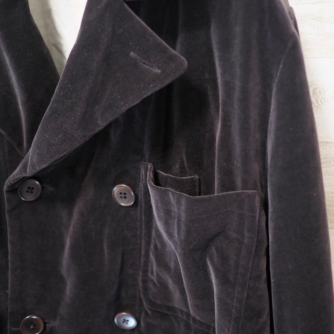 YAECA WRITE 14AW ベロアダブルジャケット-D.Brown/M