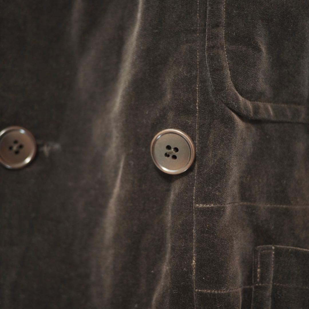 YAECA WRITE 14AW ベロアダブルジャケット-D.Brown/M