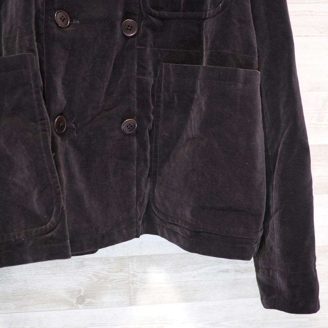 YAECA WRITE 14AW ベロアダブルジャケット-D.Brown/M