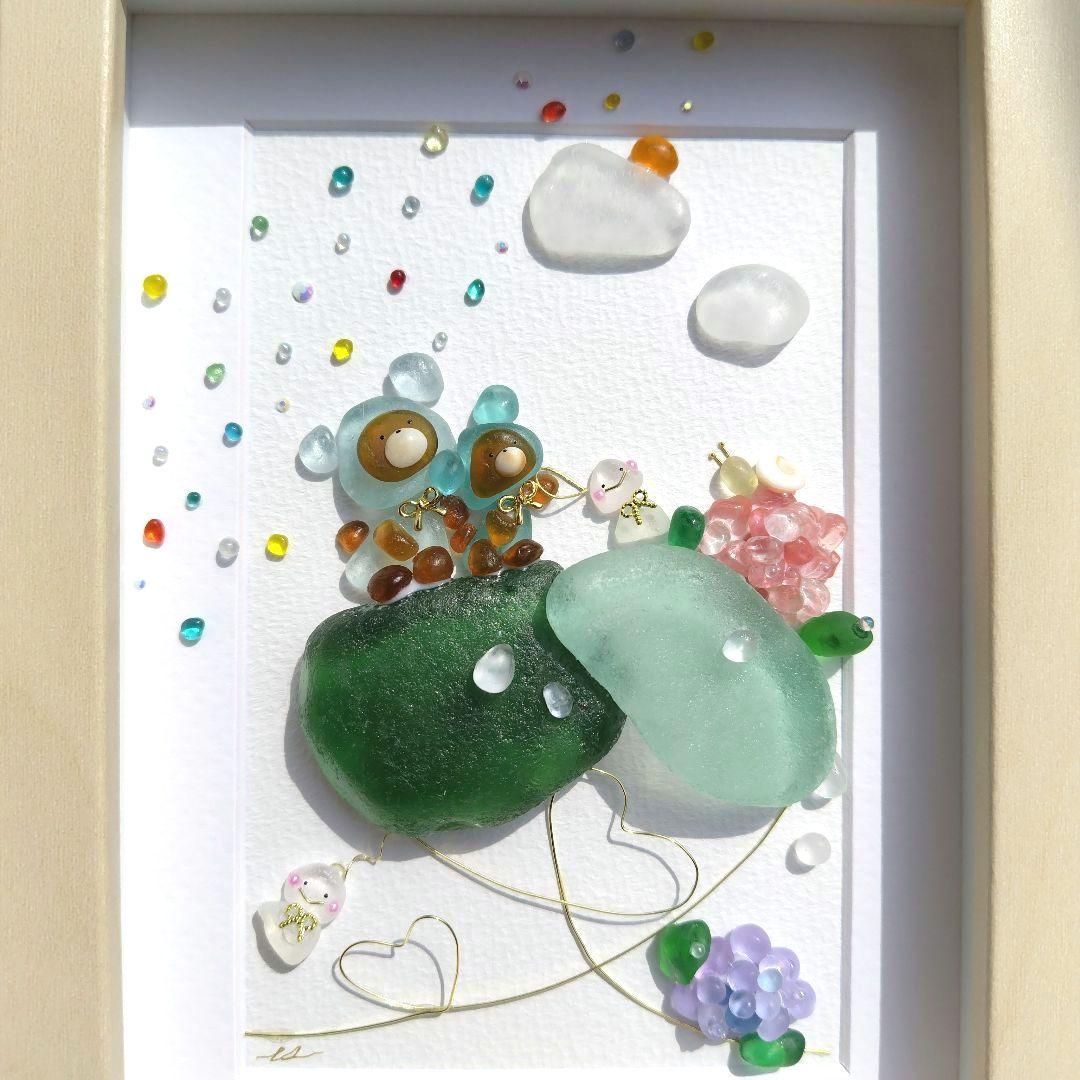 シーグラスアート『 雨の詩 』他5点