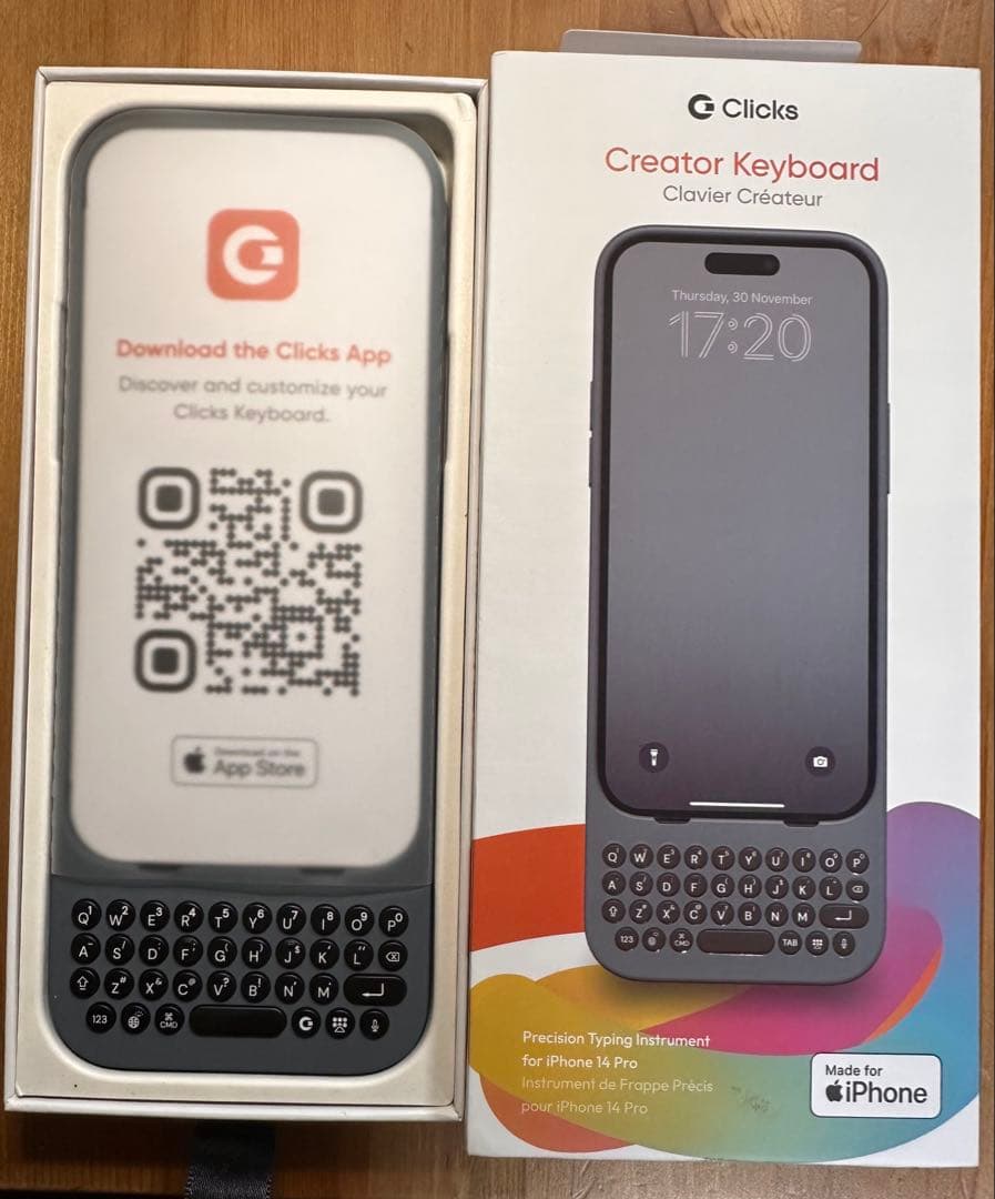 Clicks Keyboard for iPhone 14 Pro グレー