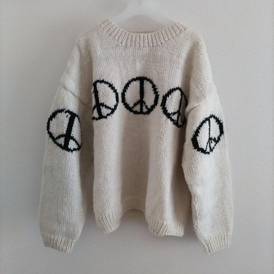 美品！Niche.macmahon knitting mills ピース 白