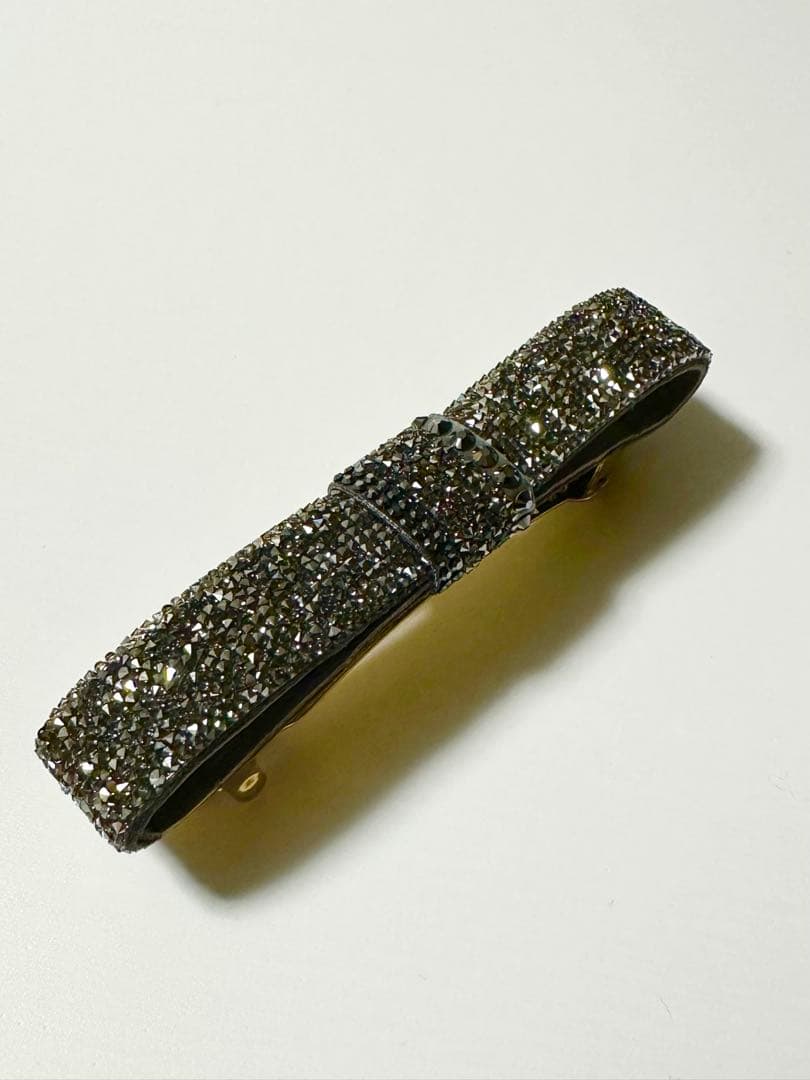 acca バレッタ（金具8㌢）　ブラック