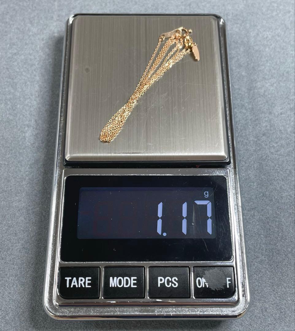 専用JZ12★K18PG 長44.5cm 幅0.8mm 調整可能 カットあずき