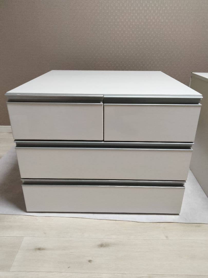 ★あい★ホワイト木製チェスト 3段引き出し付き