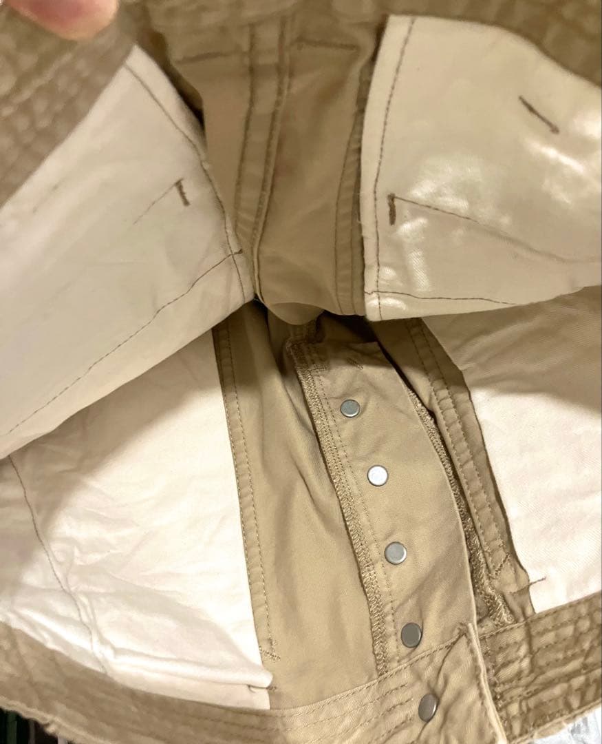 SASSAFRAS フォールリーフスプレイヤーパンツ ギャバジン生地使用