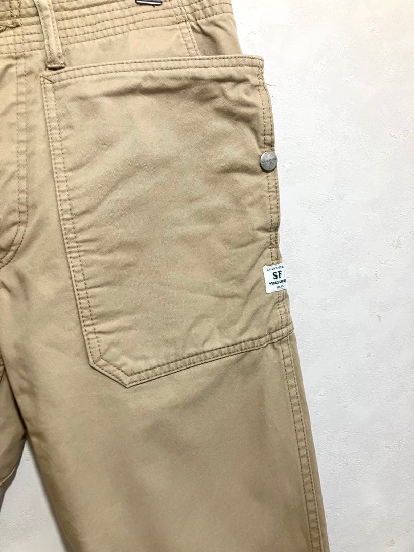 SASSAFRAS フォールリーフスプレイヤーパンツ ギャバジン生地使用