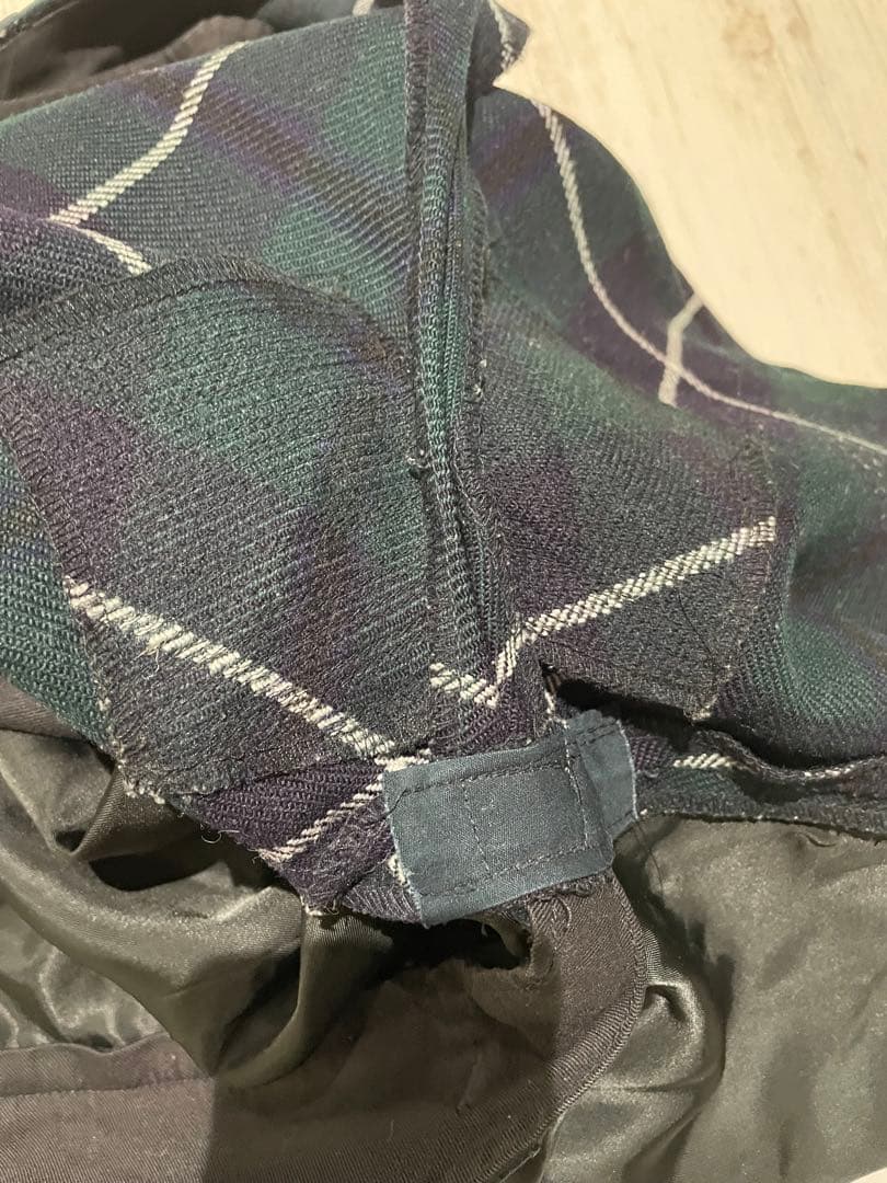 ANATOMICA チェック柄ウールスラックス 36