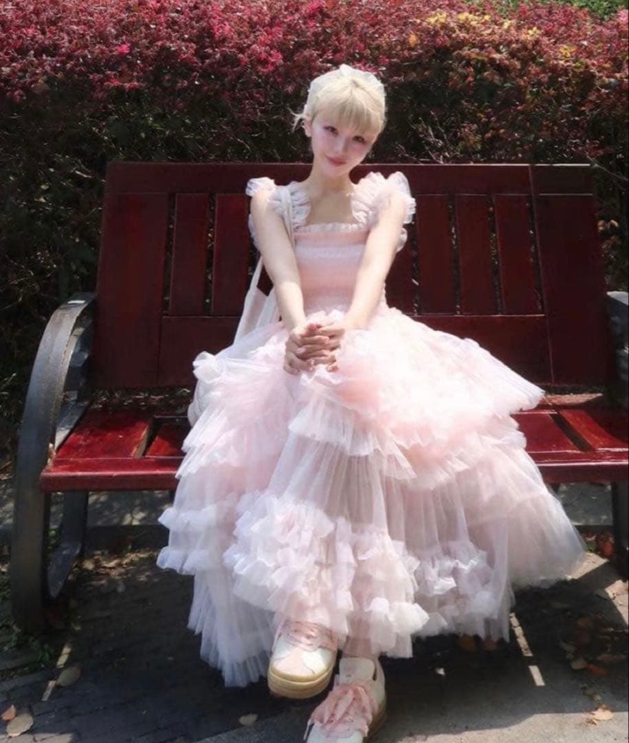 【新品】”Ballerina” blooming tulle dress