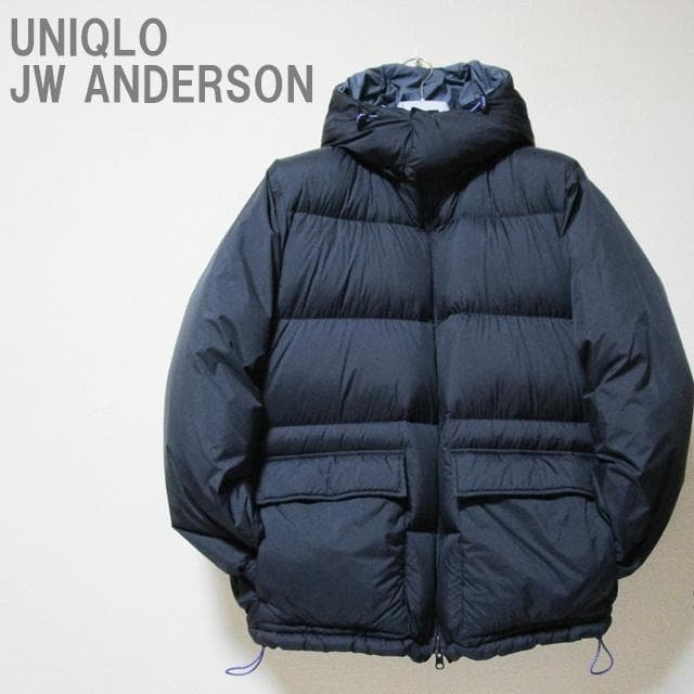 極美品UNIQLO and JW ANDERSON リバーシブルダウン 黒/ｌ