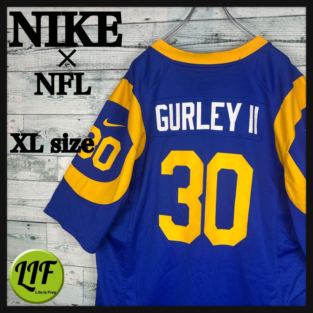 ナイキ NFL プリントチームロゴ ラムズ アメフトゲームシャツ XL 5459