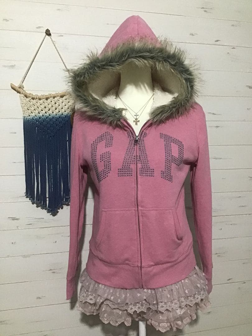 ★GAP ギャップ★ y2k 平成ギャル 平成女児 姫系 ピンク ファー