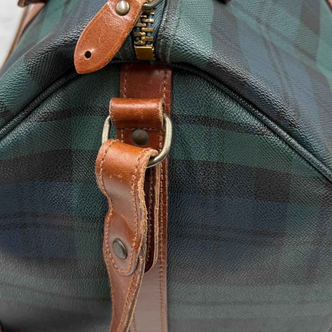 付属品完備 ポロ ラルフローレン PVC レザー ボストンバッグ 2way