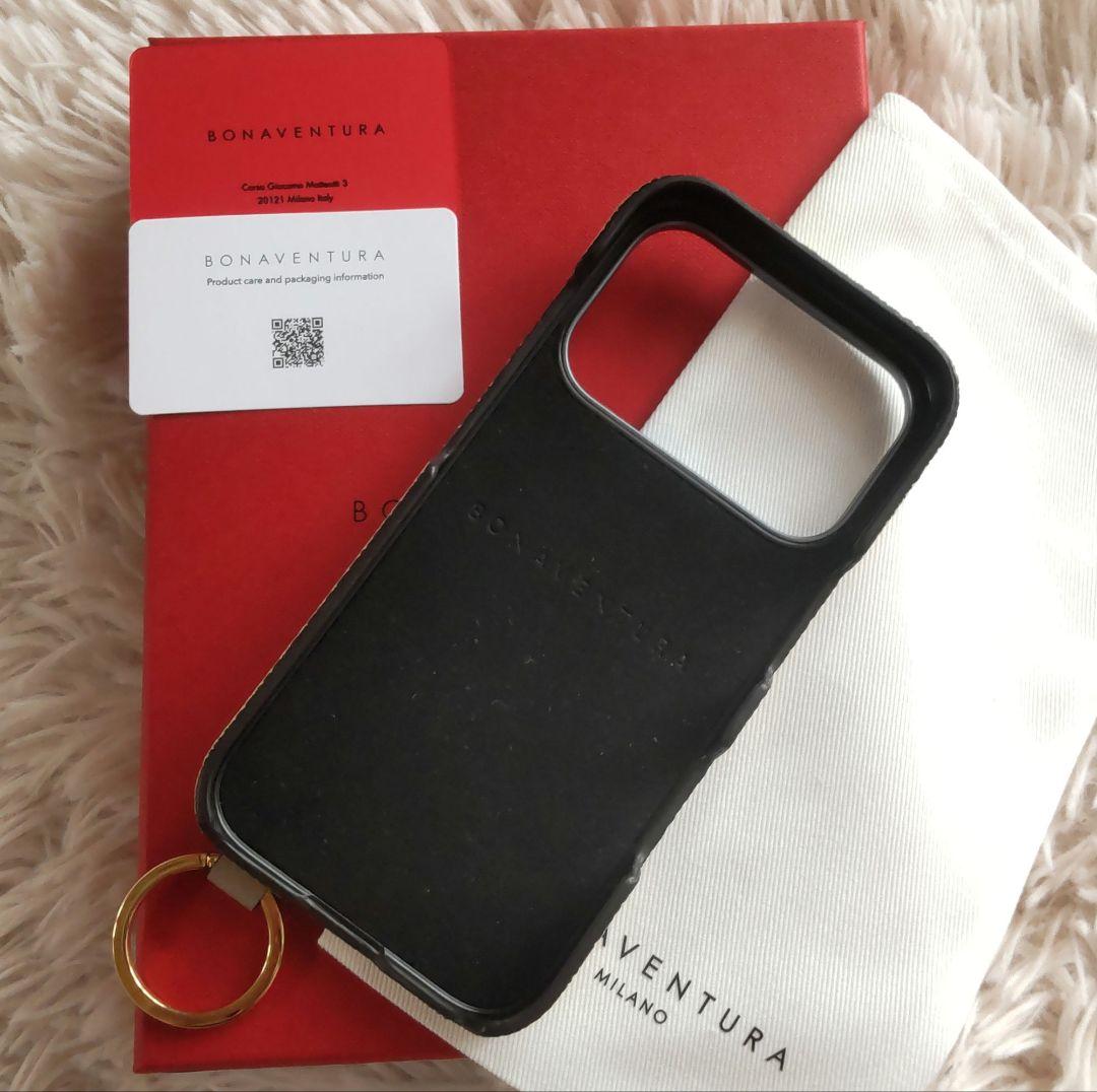 ほぼ新品✨ボナペンチュラ✨iphone17pro✨イエロー✨グレージュ✨ハンドル