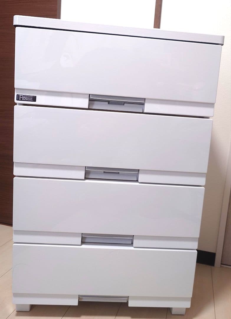 フィッツプレミアム ホワイト 幅55㎝ 4段 チェスト