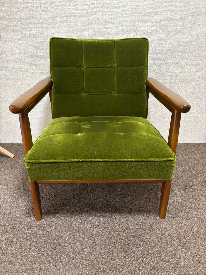 Karimoku カリモク 60 Kチェア モケットグリーン　1人用 椅子