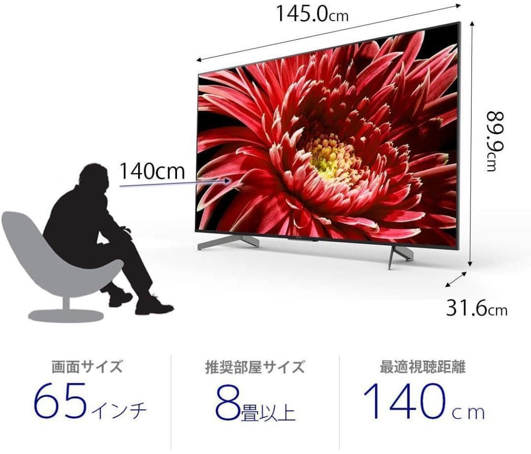 本*諒様 ソニー SONY 65V型 液晶テレビ　KJ-65X8550G 4Kチ