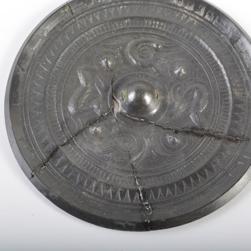 中国　古銅　神獣饕餮文　銅鏡　古鏡　二点　V　5633