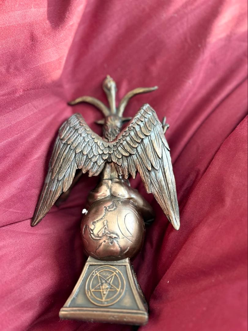 バフォメット像 ブロンズ製 置物 約30cm