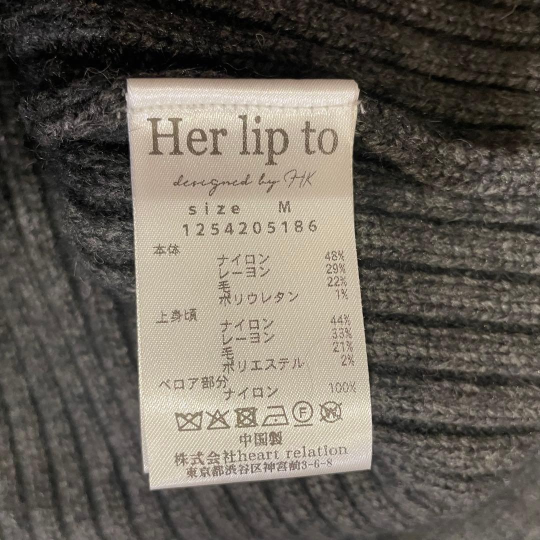 ワンピース Moor Argyle Ribbon Knit Dress