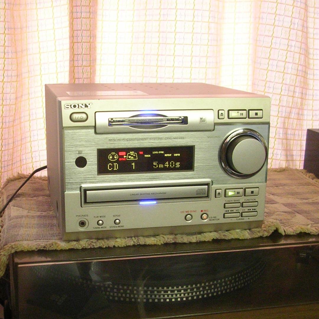＜整備品＞SONY HCD-MD333 ミニコンポ+リモコン他