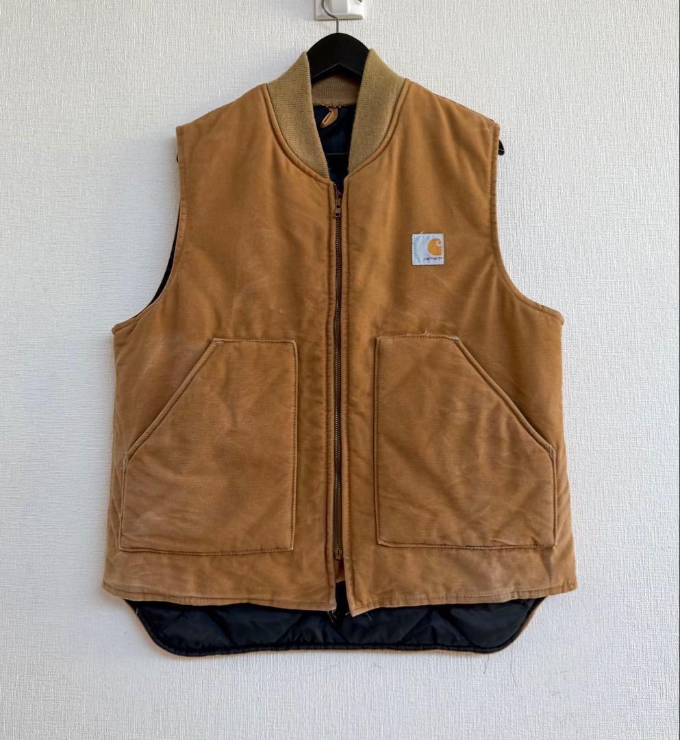 超スペシャル 80s 星タグ アメリカ製 カーハート ベスト L ブラウン
