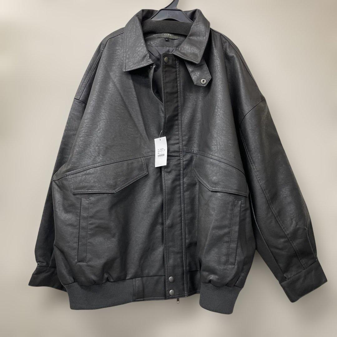 専用　CLEL 合皮ジャケットブルゾン、中綿スエードコート　セット　Lsize