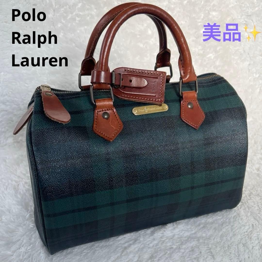 美品✨ POLO RALPH LAURENミニボストンバッグ ブラックウォッチ