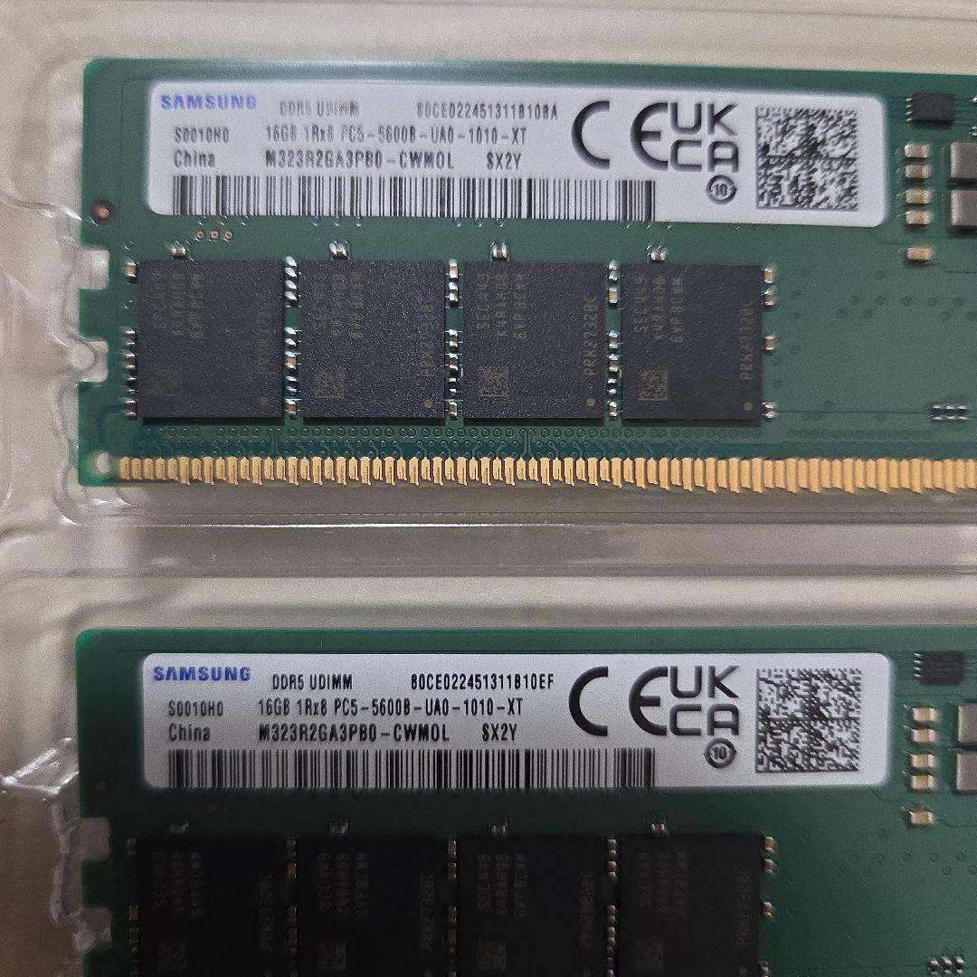 Samsung 16GBx2枚 DDR5 メモリー PC5-5600