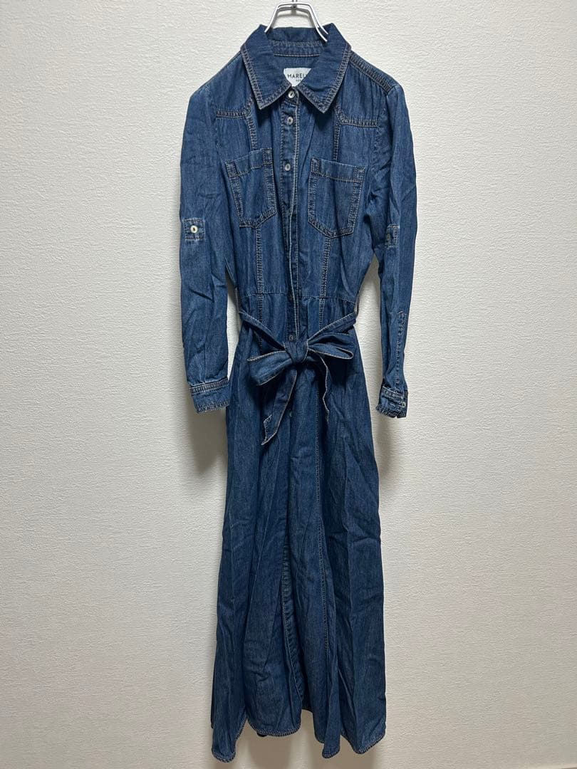 MARELLA デニムブルー シャツワンピース
