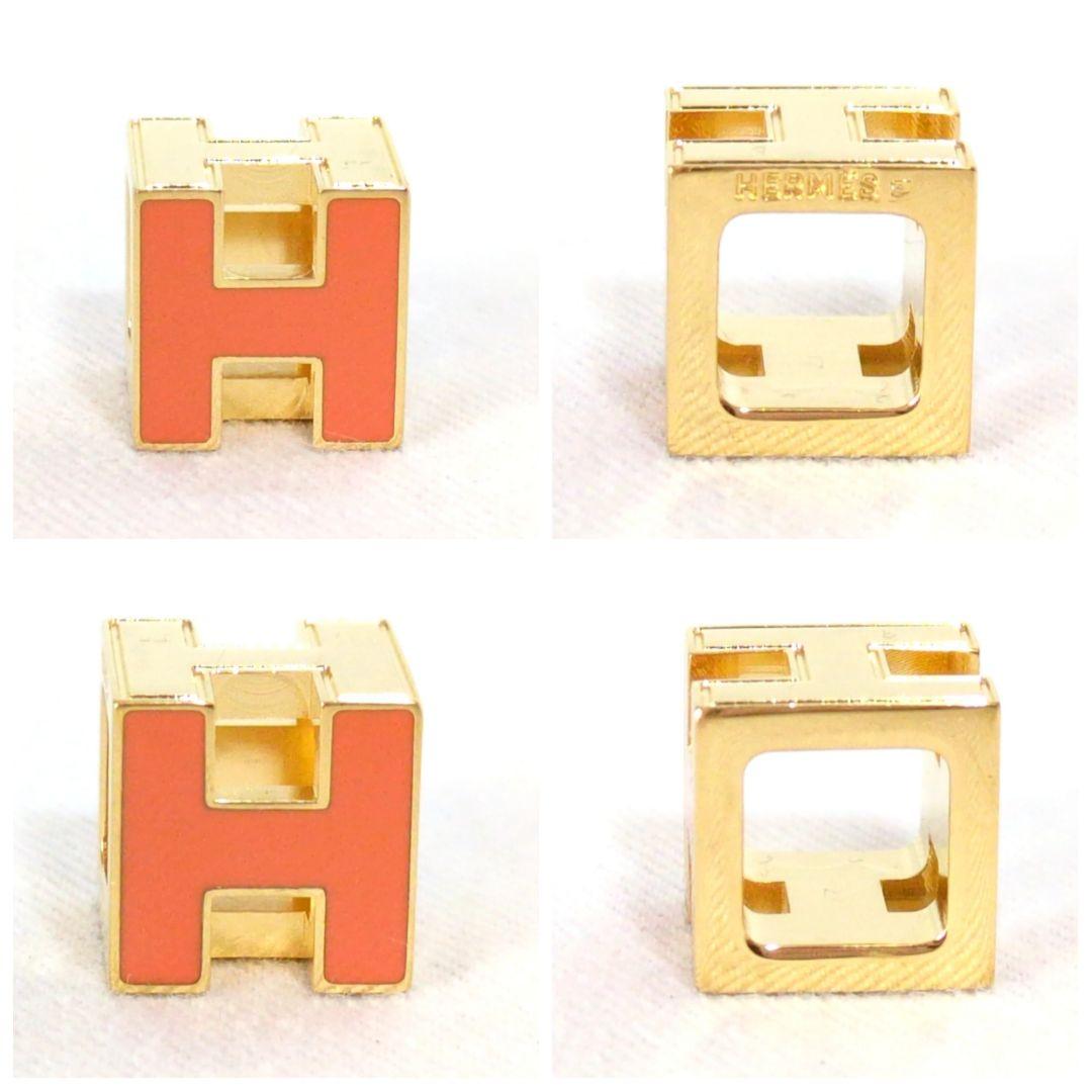 美品　エルメス　カージュドアッシュ　Hキューブ　ペンダントトップ　チャーム