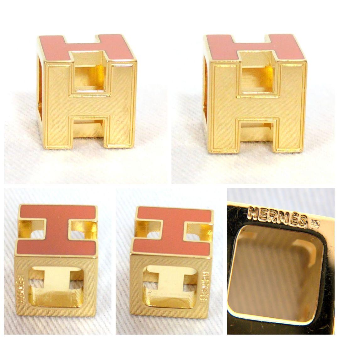美品　エルメス　カージュドアッシュ　Hキューブ　ペンダントトップ　チャーム