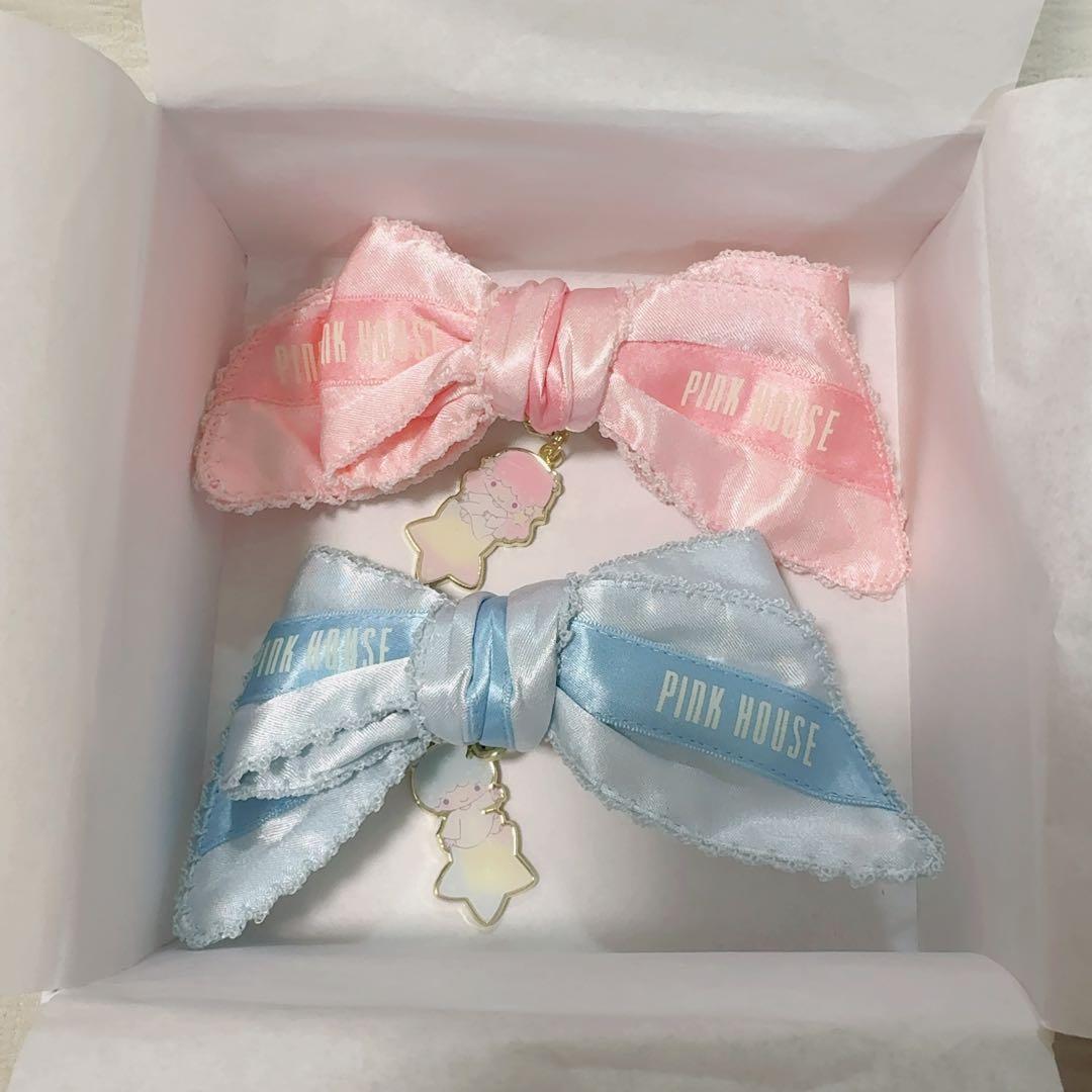 新品　ピンクハウス　リトルツインスターズ　キキララ　リボンクリップ2個セット