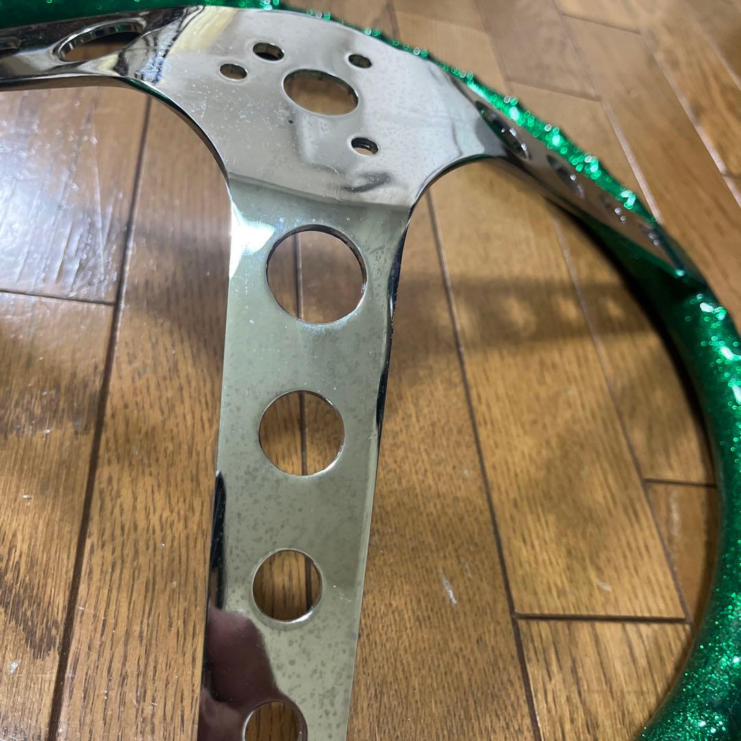 ムーンアイズ ステアリング/カリフォルニア メタルフレーク グリーン