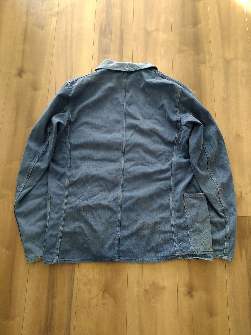 フレンチワークジャケット ヘリンボーン カバーオール ビンテージ ヴィンテージ