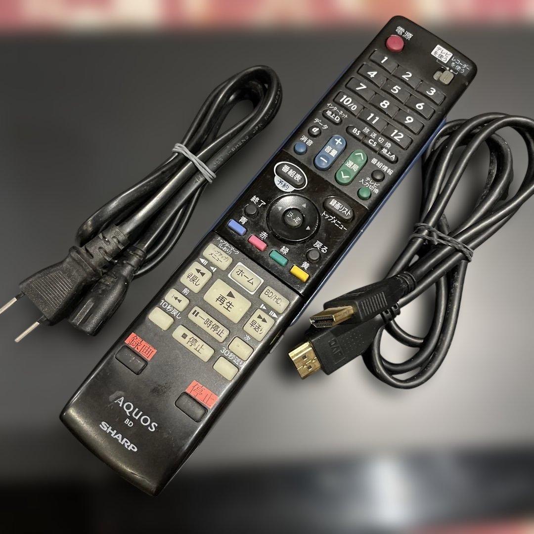 シャープAQUOS BD-S520 12倍録 BDリモコン等付フル装備！感動品！