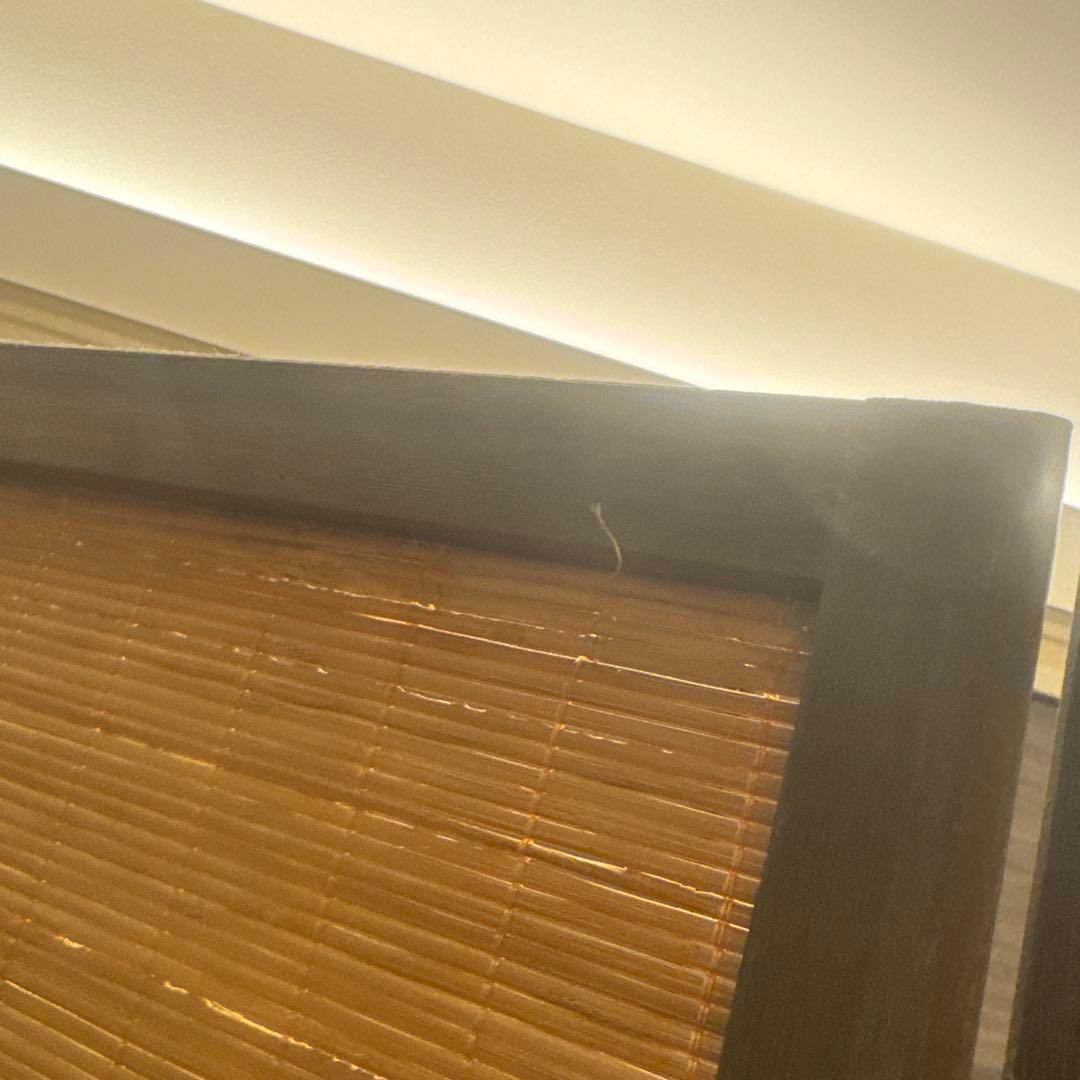 最安値で出品　送料含めた最安値　木製ブラウンパーテーション 3つ折り