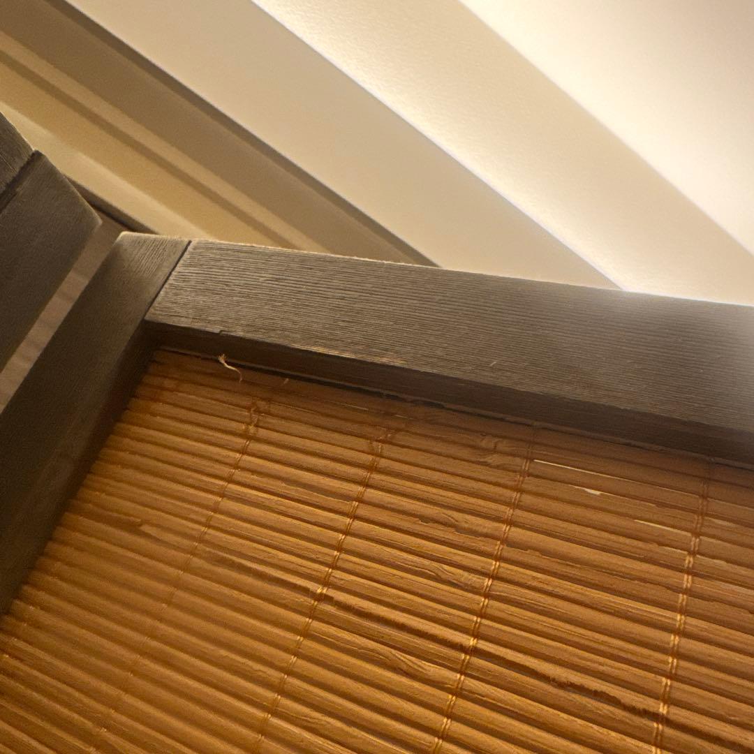 最安値で出品　送料含めた最安値　木製ブラウンパーテーション 3つ折り