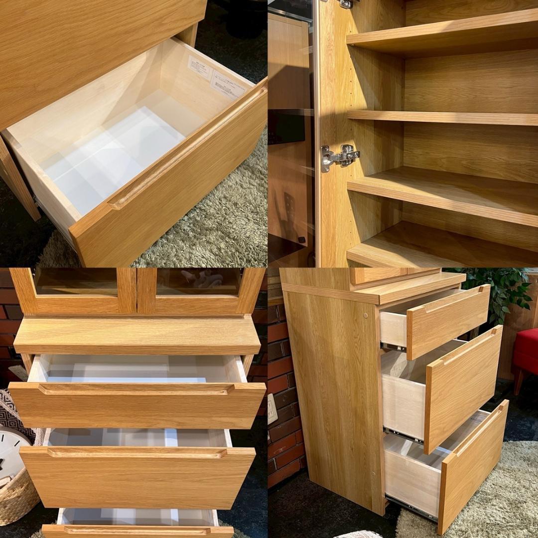 unico ウニコ ロム カップボード 食器棚 北欧スタイル シンプルナチュラル