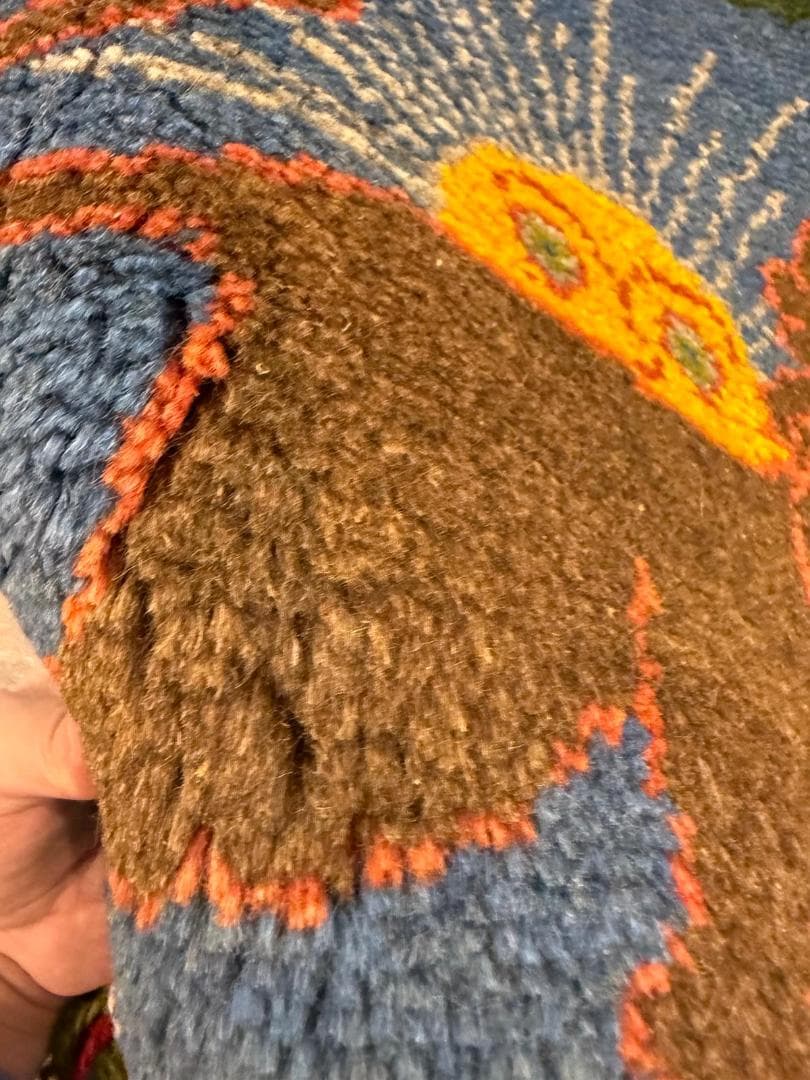 123x40cm ペルシャギャッベ ランナー (ギャベ) ペルシャ絨毯 ギャッベ