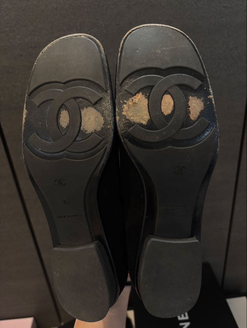 CHANEL フラットシューズ　ブラック　35