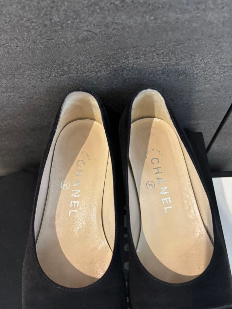 CHANEL フラットシューズ　ブラック　35