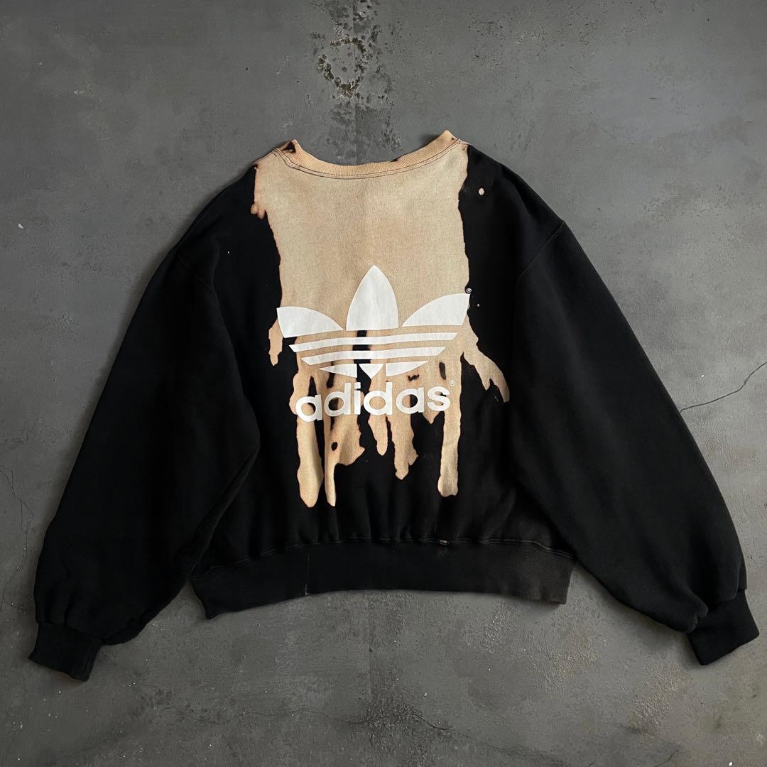 80's”万国旗“adidas”USA製“両面プリント“常田“sweat