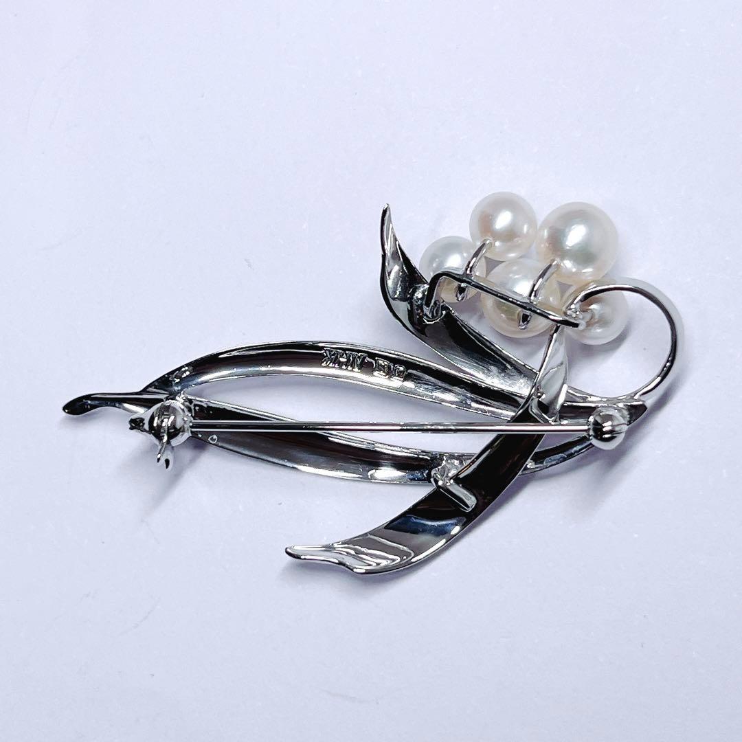 【新品同様】✨MIKIMOTO ミキモト パール　ブローチ　コサージュ　シルバー