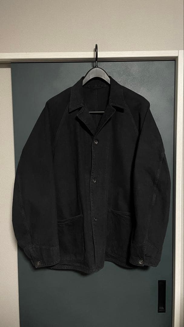 COMOLI デニムワークジャケット　ブラック　サイズ4