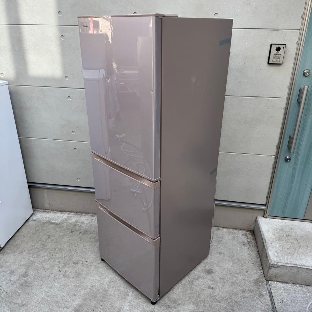 213⭐️2017年製★東芝　冷蔵庫　大型　3ドア　自動製氷　363L