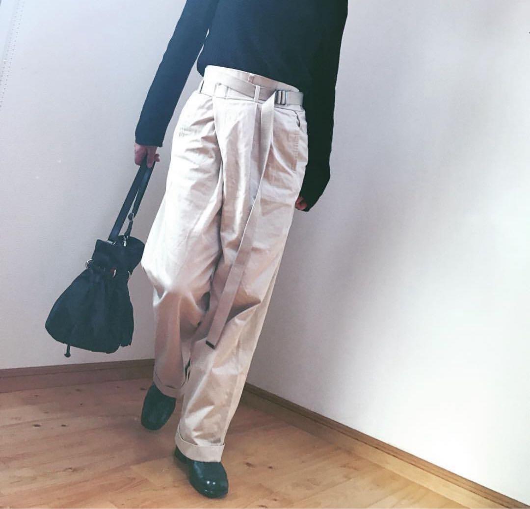 MAISON EUREKA ベージュ ワイドパンツ